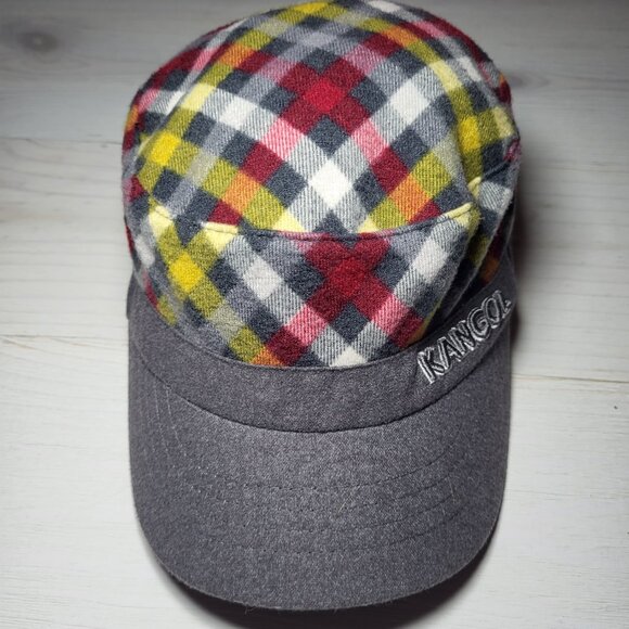 NWT Kangol kid's cap plaid mini checks army small medium - Picture 3 of 8